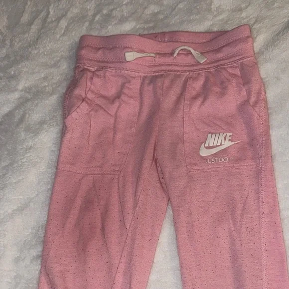 Nike 5 Kids Light Pink Sweatpants with White Logo - Picture 5 of 6